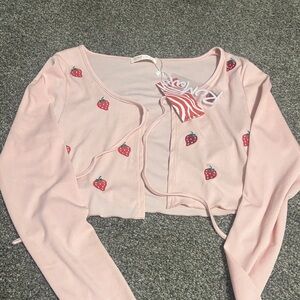 ROMWE Light Pink Ribbed Knit Top